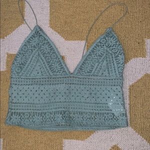 Urban outfitters lace crop top